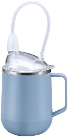 Stainless Steel Straw Cup, 15.8 oz Adult Leak-Proof Cup, Designed...