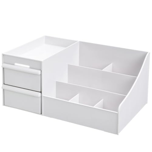 DANNMPX Esmaltes Uñas Tocador, Caja For Guardar Cosméticos, Esmalte De Uñas Y Joyas Suministros Organizador(White)