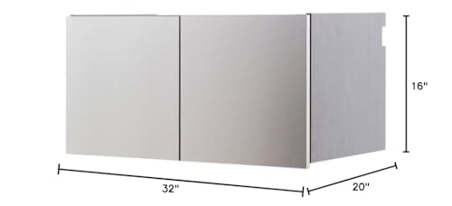 Image of Maykoosh Wall Mounted Storage Cabinet with Doors & Shelves Garage & Home Organization Wood /32x16x16 Cabinet