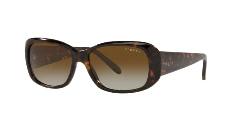 Vogue Eyewear Woman Sunglasses Dark Havana Frame, Polar Brown Gradient Lenses, 55MM