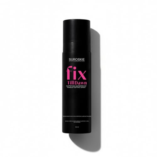 Suroskis Fix Till Dawn Makeup Fixer 100Ml | Long Lasting Makeup Setting Spray With Matte Finish | Niacinamide & Hyaluronic | Lasts Up To 15Hrs | Non Sticky, Quick Drying & Waterproof | All Skin Types