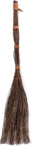 Scented Cinnamon Broom - 36 inch Heather Broom Stick with Rope Loop for Easy Hanging - Traditional and Rustic Kitchen Decor Witchy Home Decor for Halloween and Holiday Decorations