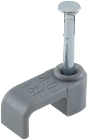 GTSE Round Black Cable Clips, For Cables 7-10 mm, Box of 100, Skirting Wire Nail Clips, Cable Tacks for Ethernet, Electrical Cables, Wires