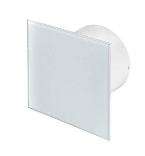 Bathroom Extractor Fan – Multiple Options Including Pull Cord, Timer, Humidity Sensor – Silent or Turbo – Chrome, White and Black Finish Options – Low Energy Consumption ((Silent) T+H, PTG100)