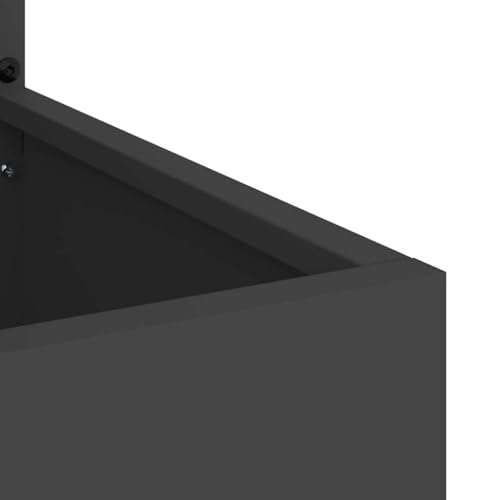 Panneau paysager extérieur noir avec motifs de fleurs pour balcon