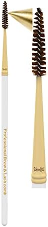 Vertex Eyebrow Brush Spoolie Comb - For Eyebrows Blending Brow Pomade | Small Angled Eyelash Brush For Longer Lashes