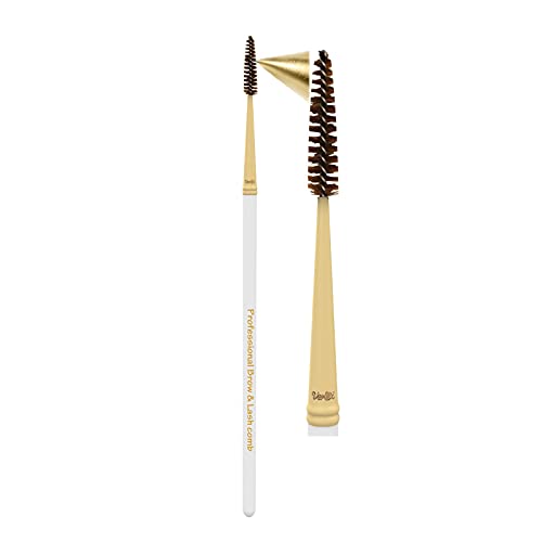 Vertex Eyebrow Brush Spoolie Comb - For Eyebrows Blending Brow Pomade | Small Angled Eyelash Brush For Longer Lashes
