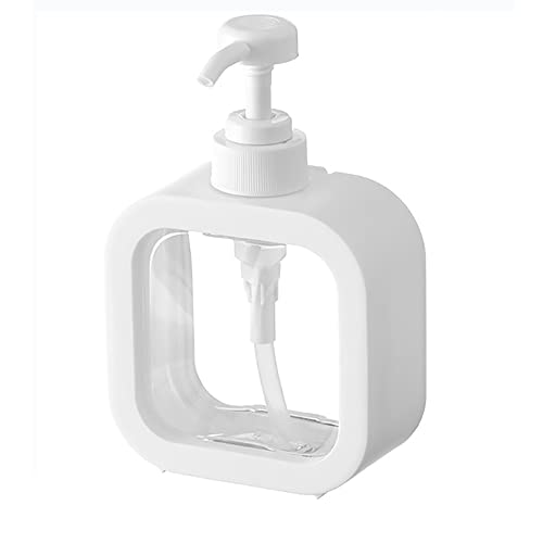 Chifuku Clear Soap Dispenser 300/500ml Bathroom Soap Dispenser Refillable Lotion Shampoo Body Wash Holder Portable Travel Dispenser Empty Mu Pump Bottle (300ML)