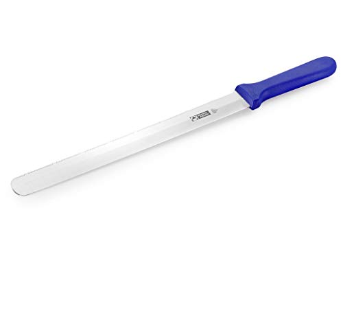 Thermohauser 5000266125 Cuchillo de Panadero (Acero), Sierra Plana por Ambos Lados, plástico, Hoja de 36 cm, Mango Azul