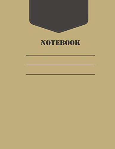 Notebooks, College Ruled Comp Book, Writing Journal with Lined Paper, Home School Supplies for College Students & K-12, 8.5" X 11", 60 Sheets, Tan