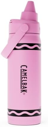 CamelBak Crayola Chug Insulated Stainless Steel Water Bottle, Cold Retention with Spill Resistant Lid for School and Everyday Hydration, 16oz, Carnation Pink - View 4