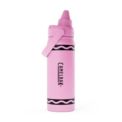 Image of CamelBak Crayola Chug Insulated Stainless Steel Water Bottle, Cold Retention Design with Spill Resistant Chug Lid for Everyday Hydration, 16oz, Carnation Pink