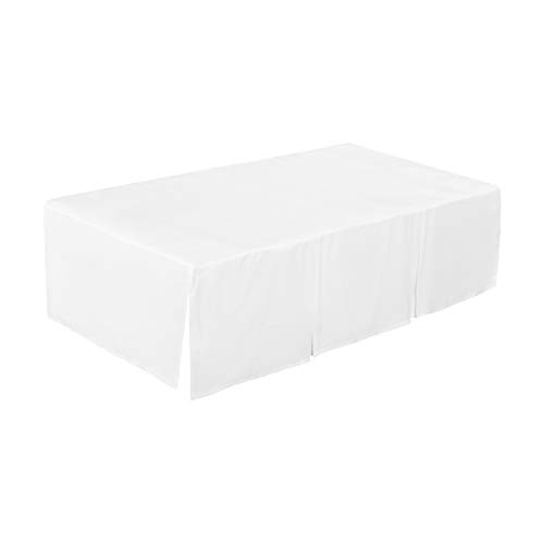 Everyday Kids White Pleated Crib Skirt; 100% Natural Cotton Nursery Crib Bedding Skirt For Baby Boys And Girls; Crib Dust Ruffle With Split Corners For Easy On And Off, 14 Inch Drop #TOP3