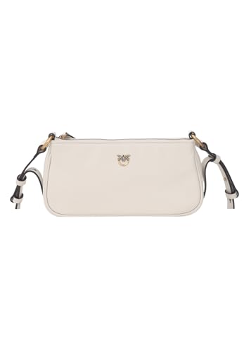 Sac à épaule bandoulière Pinko Half Moon Mini blanc et or pour femme