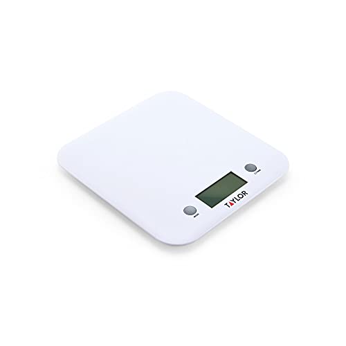 Taylor Precision Products 11lb Ultra Thin Digital Kitchen Scale, White, 8" Long by Taylor - Used condition - CA$9.83