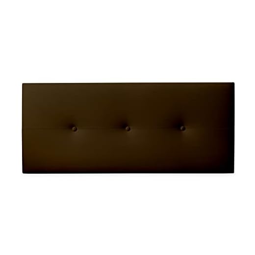 cabeceros polipiel online Duérmete Online Cabecero Premium Acolchado Modelo Milán | Tapizado en Polipiel de Alta Gama-Incluye Herrajes y Tornillería, Madera, Chocolate, 145 x 60 cm (Cama 135/140)