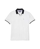 Tommy Hilfiger Men's Adaptive Polo Shirt with Magnetic Buttons Custom Fit, Bright White-pt, Large