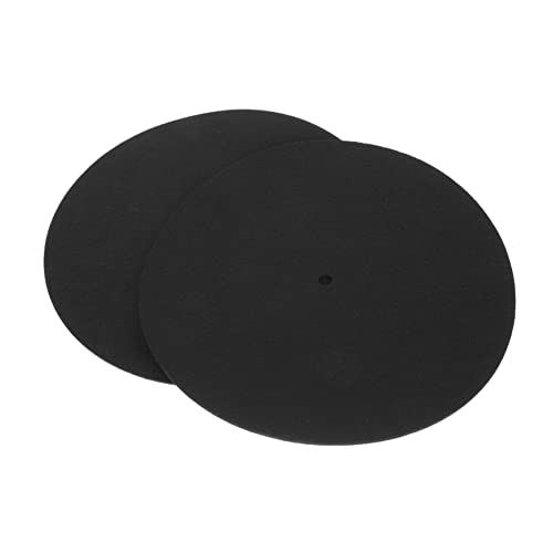 OSOLADY 2Pcs Vinyl Record Protective Pad Thickness Vibration Turntable Mat for Phonograph Lightweight Record Player Accessories Durable and Easy to Use