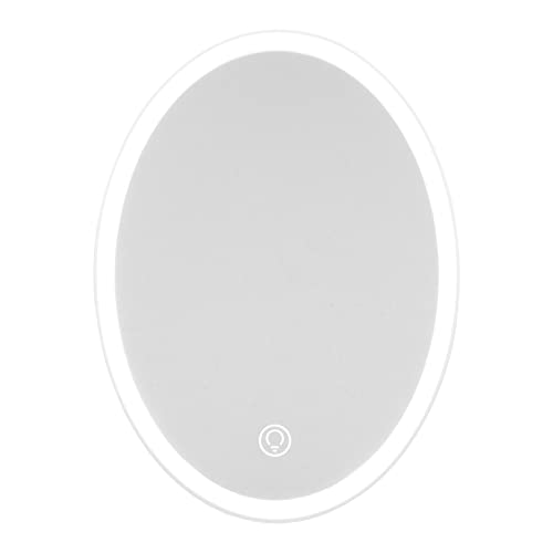 Espejo de maquillaje LED portátil con control táctil