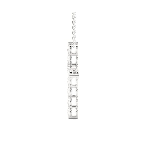 1/5 to 3/4 Carat Diamond Cross Pendant Necklace for Women in 14k White or Yellow Gold (F-G, SI2-I1/I2, cttw) with 18 Inch Silver Chain and Lobster Claw - Image 4