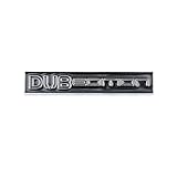 3D Metal Dub Edition Logo Car Emblem Badge Sticker Decals for All Models Decoration Accessories(Black Silver)