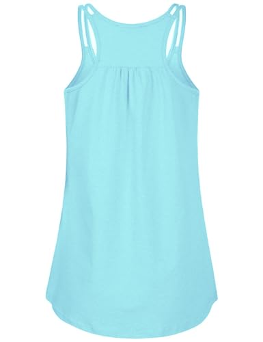 Hibelle Green Tank Top Women Womens Scoop Neck Cute Racerback Yoga Workout Tank Top (Mint Green,Large)