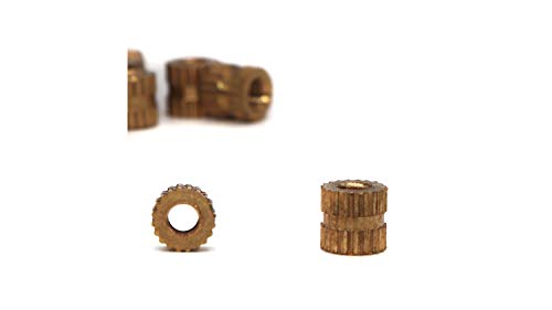 Binifimux 300Pcs M3 Knurled Threaded Inserts, Brass Female Press In Embedment Heat Set Nuts Assortment Kit For Laptop 3D Printer Plastic #TOP3