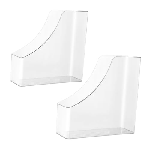 Angoily 2pcs Desk File Holder Transparent Document Organizer for Office Home for Magazines Letters and Reports Design for Easy Cleaning