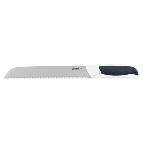 Zyliss Comfort Bread Knife, 20.5cm/8in, Japanese Stainless Steel, Serrated Edge, Non-Slip Handle, Includes Cover for Safety, Black/White, Professional Kitchen Knife, Dishwasher Safe - Image 3