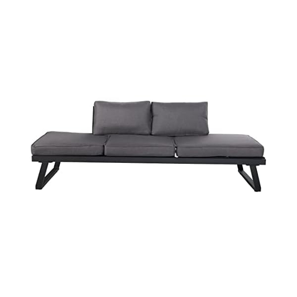 OUTLIV. Gartenliege Lucca Aluminium Dunkelgrau