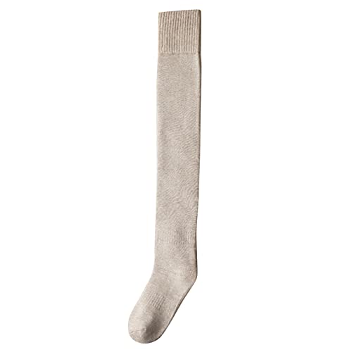 Medias de red para mujer, medias de longitud media, calcetines por encima de la rodilla, calcetines para mantener el calor, calcetines ligeros para interiores, caqui, Altoa única