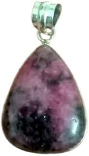 Natural Rhodonite Pendant, 925 Sterling Silver Plated, Genuine Gemstone Handmade Large Drop Pendant, Women Gift Pendant, Boho Pendant, Statement Pendant, Rhodonite Jewelry, Healing Crystal Pendant, Birthday Gift For Her, Dainty Pendant, Unique Pendant