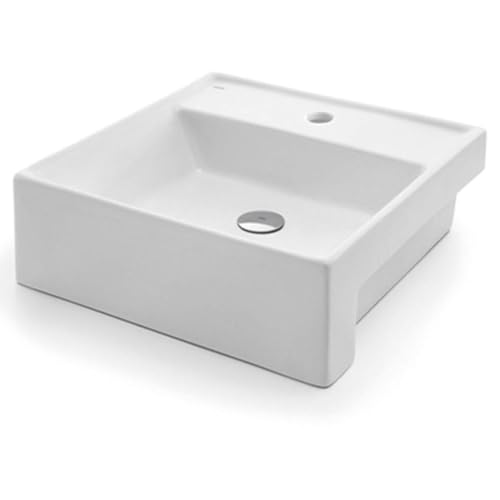 Docol, Cuba Semi Encaixe Quadrada 410X410X145, , 00970126, Branco