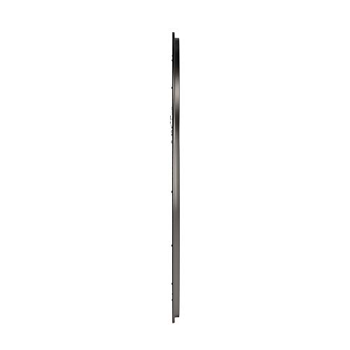 Image of Howard Elliott George Round Brushed Nickel Wall Mirror, Bevelled Vintage Hanging Wood Framed Vanity Mirrors for Home Decor, Living Room, Bathroom, Bedroom, or Hallway, 36 Inch Round