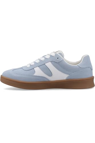 Hush Puppies Female Morgan Retro Sneaker, Blue, 7