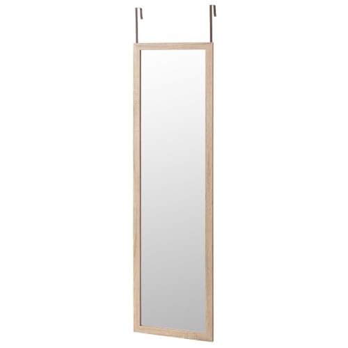 LOLAhome Espejo de Cuerpo Entero en Madera Color Roble Natural de 35x125 cm