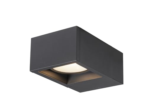 Preisvergleich Produktbild SLV ESKINA FRAME / Wandaufbauleuchte, Außenbeleuchtung von Hauseingang, Wänden, Terrassen, Fassaden, Treppen, LED Wandleuchte, Aussenleuchte / LED Inside, CCT switch 3000 / 4000K