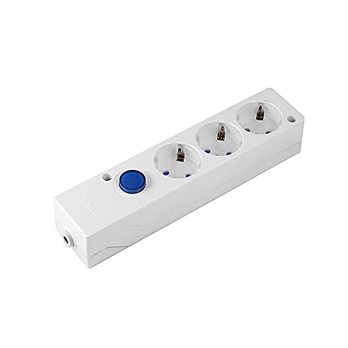 BASE MULTIFIX 3 TOMAS CON INTERRUPTOR BLANCO - BM140209