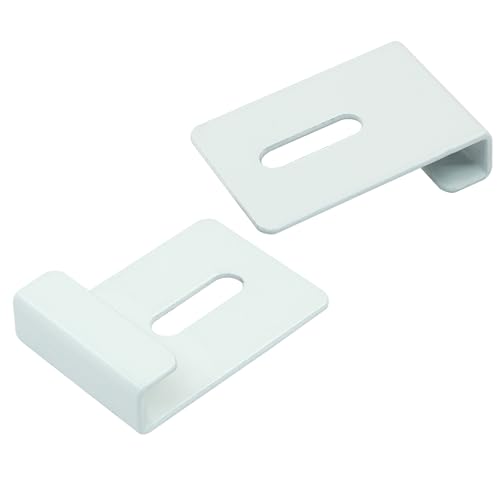 Image of Bivethoi 8 PCS Metal Mirror Clips Mirror Holder Clips Heavy Duty Mirror for Frameless Mirror Clips Wall Mounting Hanger for Mirror Tile Picture Frame Hanging Hardware Kit (White, 1 /4 Inch)