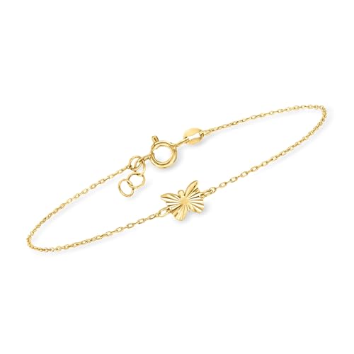 Ross-Simons Italian 10kt Yellow Gold Butterfly Bracelet. 6.5 inches