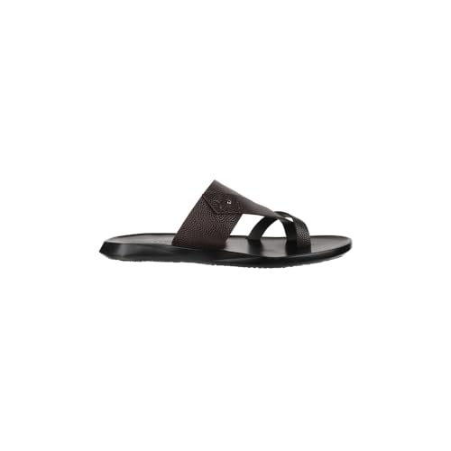 Image of Metro Men's Leather Printed Casual Chappal