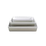 MARTHA STEWART 3 Piece Oven to Table Stoneware Bakeware, Baking Dish & Casserole Set- Grey - Image 4