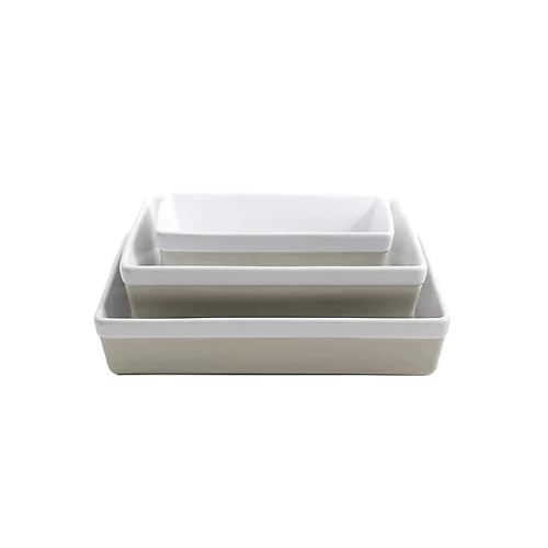 MARTHA STEWART 3 Piece Oven to Table Stoneware Bakeware, Baking Dish & Casserole Set- Grey - Image 5