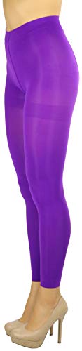 Image of ToBeInStyle Women's Opaque Ankle Long Nylon Footless Fun Tights Pantyhose
