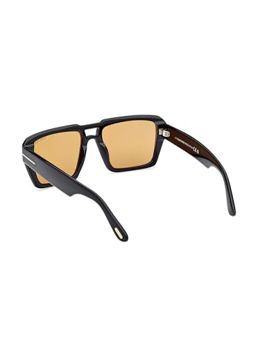 Image of Tom Ford Redford Sunglasses in Shiny Black /Brown