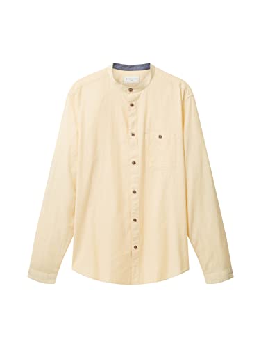 TOM TAILOR Herren 1036214 Hemd, 31773 - Yellow Pinstripe, M – Ansicht 3
