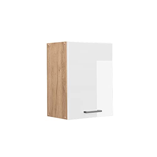 Vicco Hängeschrank R-Line, Weiß Hochglanz, 45 cm, zur freien Kombination innerhalb modularer Küchensysteme