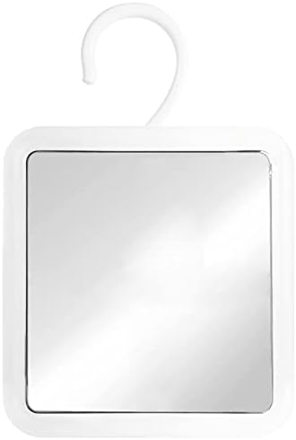 MIRRORVANA Hangable Fogless Shower Mirror for Shaving with 360° Swivel Hook for Hanging - Anti Fog Shatterproof 6.3" x 6.3" Surface