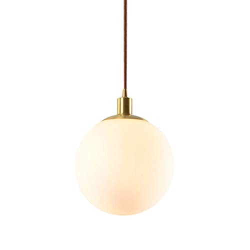 Lustre nordique simple en laiton et verre créatif pour une déco haut de gamme