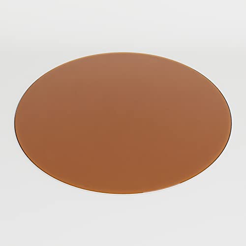 Tint Bronze Custom Cut Round Glass 1/4